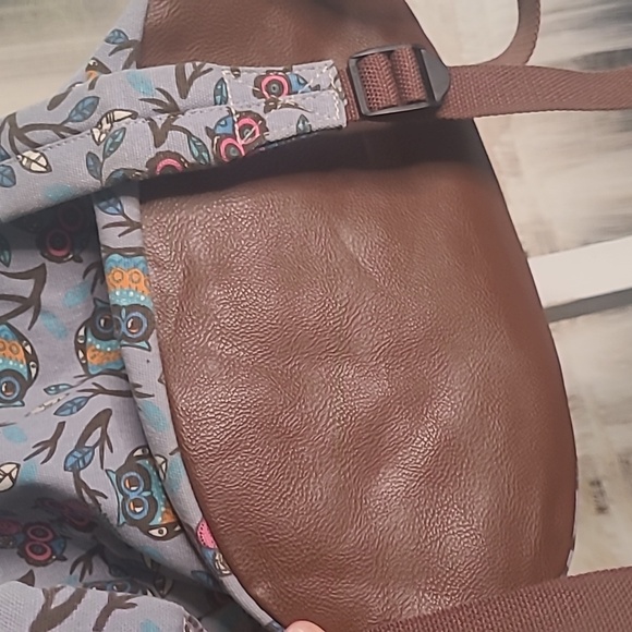 UnionBay colorful geometric fun owl full size backpack travel bag - Picture 4 of 8